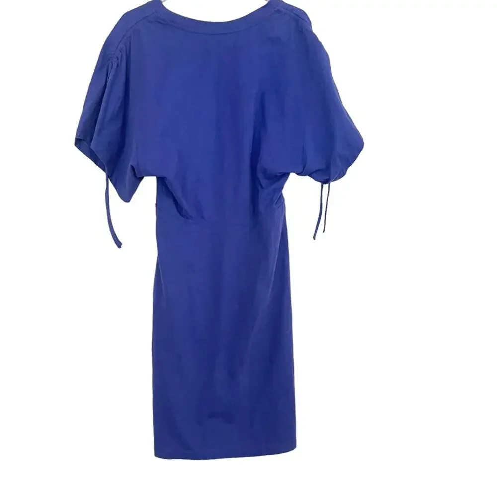 Isabel Marant Dress Drawstring Short Sleeve Crewneck T-Shirt ndigo Size Medium - Picture 3 of 7